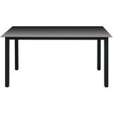 In Vrtna miza črna 150x90x74 cm aluminij in steklo | Shoptok.si