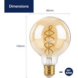 FLSNT zatemnilne LED vintage žarnice G95 - komplet 2 kosa | Shoptok.si