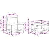  Set vanjskih sofa 4 kom. Bijela i svjetlosiva | shoptok.hr