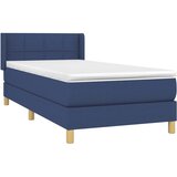  s oprugama i madracem plavi 90 x 190 cm od tkanine | shoptok.hr