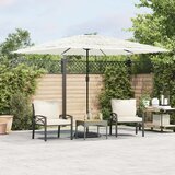 vidaXL Vrtni suncobran s čeličnom šipkom bijeli 290x290x238 cm | shoptok.hr