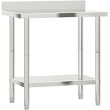  Kuhinjski radni stol 82,5 x 55 x 93 cm od nehrđajućeg čelika | shoptok.hr