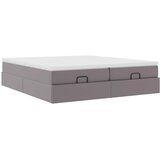  Otomanski okvir kreveta s madracima sivi 160x200cm umjetna koža | shoptok.hr