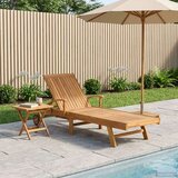  Suncobran s stolom 2 pcs Smeđa 40 x 40 x 40 cm Čvrsto teak drvo - Smeđa sa stolom | shoptok.hr