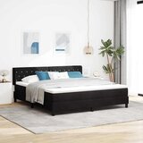  Krevet s opruga kutije s uzglavljem Crna 200 x 180 cm Baršun | shoptok.hr