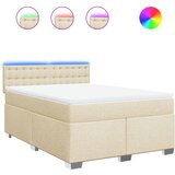 Maison Chic Box spring postelja - Vzmetna postelja z vzmetnico krem 140x200 cm blago SL17070, (21883772) | Shoptok.si