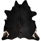 Tepih od prave kravlje kože 150 x 170 cm crni | shoptok.hr