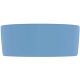 vidaXL Razkošen umivalnik okrogel mat svetlo moder 40x15 cm keramičen | Shoptok.si