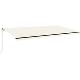  Tenda na ručno uvlačenje s LED svjetlima 600x350 cm krem | shoptok.hr