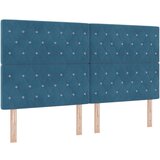 vidaXL LED vzglavje z LED lučmi Diamantni Temno modra 90 cm Žamet, (5000043856) | Shoptok.si