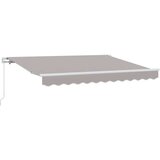  Skrovita tenda Svijetlo siva 350 x 200 cm tkanina | shoptok.hr