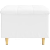  Otoman za pohranu Bijeli 60 x 60 x 45 cm Umjetna koža | shoptok.hr