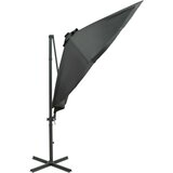  Konzolni suncobran sa šipkom i LED svjetlima 300 cm antracit | shoptok.hr