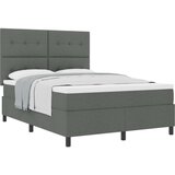 vidaXL krevet s podnicom i madracem Tamno siva 140x200 cm Tkanina | shoptok.hr