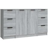  Komoda 3 kosi siva sonoma inženirski les, (20955314) | Shoptok.si