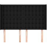  Uzglavlje s ušima crno 147x16x118/128 cm od tkanine | Eponuda.ba