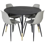 Venture Home Dipp okrugli blagovaonski stol ⌀115 cm, crni | shoptok.hr