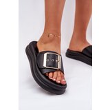 Boto Women's Sandals On Massive Platform With Decorative Buckle Black Zelori u