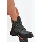 Zazoo Leather Insulated Women's Boots With Buckles And Decorative Detail | Shoptok.si