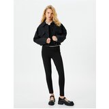 Koton Leggings Trousers High Waist Stitch Detail Viscose Fabric Blended | shoptok.hr