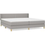  Krevet s oprugama i madracem svjetlosivi 200 x 200cm od tkanine | shoptok.hr