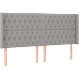  Uzglavlje svjetlosivo 183 x 16 x 118/128 cm od tkanine | shoptok.hr