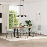 Blagovaonske stolice 6 kom svjetlosive baršunaste | shoptok.hr