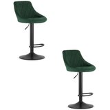 KAST barska stolica - baršunasto zelena/crna baza x 2 | shoptok.hr