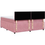  Krevet s oprugama i madracem ružičasti 200x200 cm baršunasti | shoptok.hr