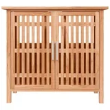 Kopalniška omarica za umivalnik 66x29x61,5 cm trdna orehovina