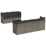  8-dijelni set vrtnih sofa od poliratana s jastucima sivi | shoptok.hr