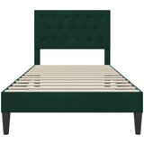  Krevetna konstrukcija Tamnozelena 90 x 190 cm Baršun | shoptok.hr