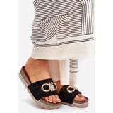 Boto Women's Platform Sandals With Glitter And Gold Decoration Black Rilirea | ePonuda.com