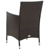  Vrtni stoli z blazinami 4 kosi poli ratan rjave barve, (20660278) | Shoptok.si