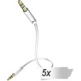 5x in-akustik Star Audio Cable 3,5 mm Jack Plug 0,5 m