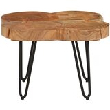 Maison Chic Klubska mizica - kavna mizica - Nizka mizica 36 cm 4 debla trden akacijev les, (21753646) Cene