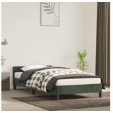  Za krevet s uzglavljem tamnozeleni 90x190 cm baršunasti | shoptok.hr