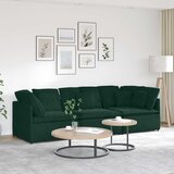 Modularna sofa s jastucima, baršunasta tamnozelena | shoptok.hr
