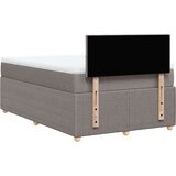 vidaXL Krevet s oprugama i madracem smeđesivi 120 x 190 cm od tkanine | shoptok.hr