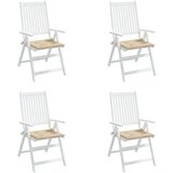 vidaXL Jastuci za vrtne stolice 4 kom bež 40 x 40 x 3 cm od tkanine | shoptok.hr