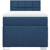 vidaXL Box spring postelja z vzmetnico modra 80x200 cm blago, (21290963) | Shoptok.si