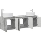  Set ormarića za kupaonicu 3 kom. Betonska siva 49,5 x 44,5 x 65,5 cm | Shoptok.si