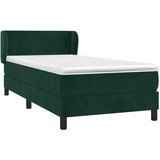 Box spring krevet s madracem tamnozeleni 100x200 cm baršunasti | shoptok.hr