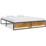 Okvir za krevet crni metalni 200 x 200 cm