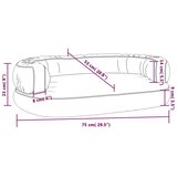  Ergonomski pjenasti krevet za pse modri 75 x 53 cm umjetna koža | shoptok.hr