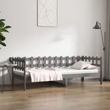  Dnevni ležaj sivi 90 x 200 cm od masivne borovine | shoptok.hr