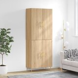 vidaXL Visoka komoda hrasta sonome 69 5x34x180cm od konstruiranog drva | shoptok.hr