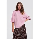 Marisse Plain Oversized Pink Blouse Cene