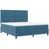  LED Box Spring Krevet Tamno plava 180 x 200 cm Bar&amp;scaron;un Slike