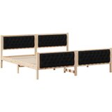  Konstrukcija postelje Črna 200 x 200 cm Masivno borovo les, (5000084251) | Shoptok.si